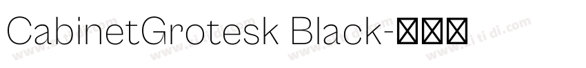 CabinetGrotesk Black字体转换